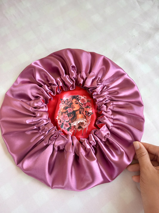 Touca Premium estampada Mulher com rosas 🌹