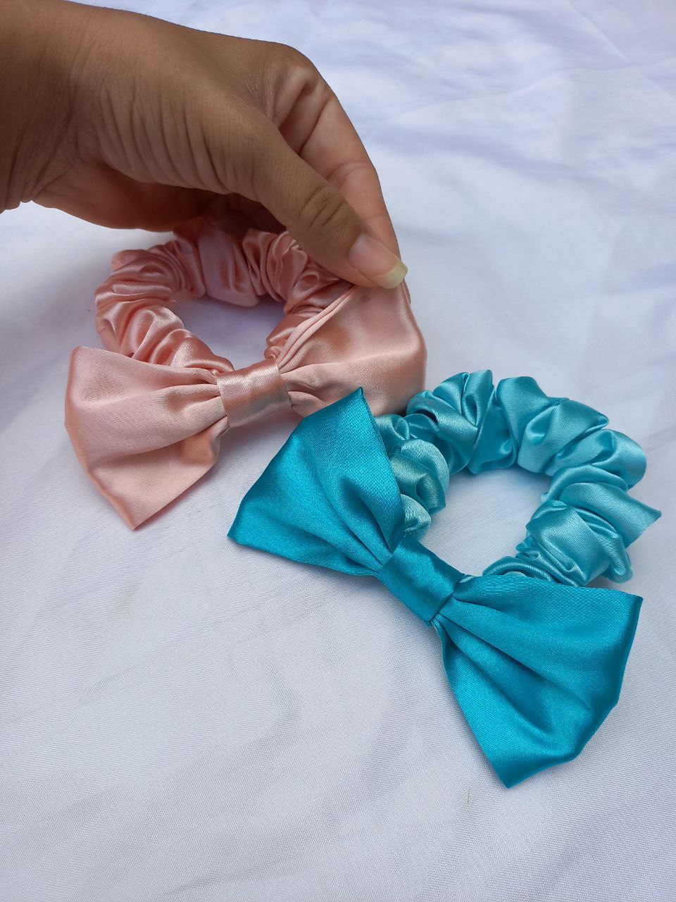 Scrunchie Laço Rosé