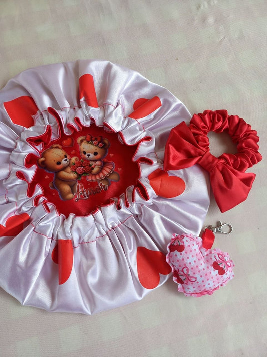 Kit Ursinhos Namorados com rosas