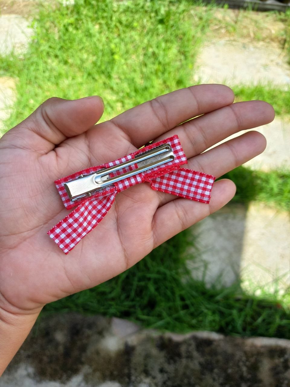Scrunchie Junina 2 em 1 Vermelha