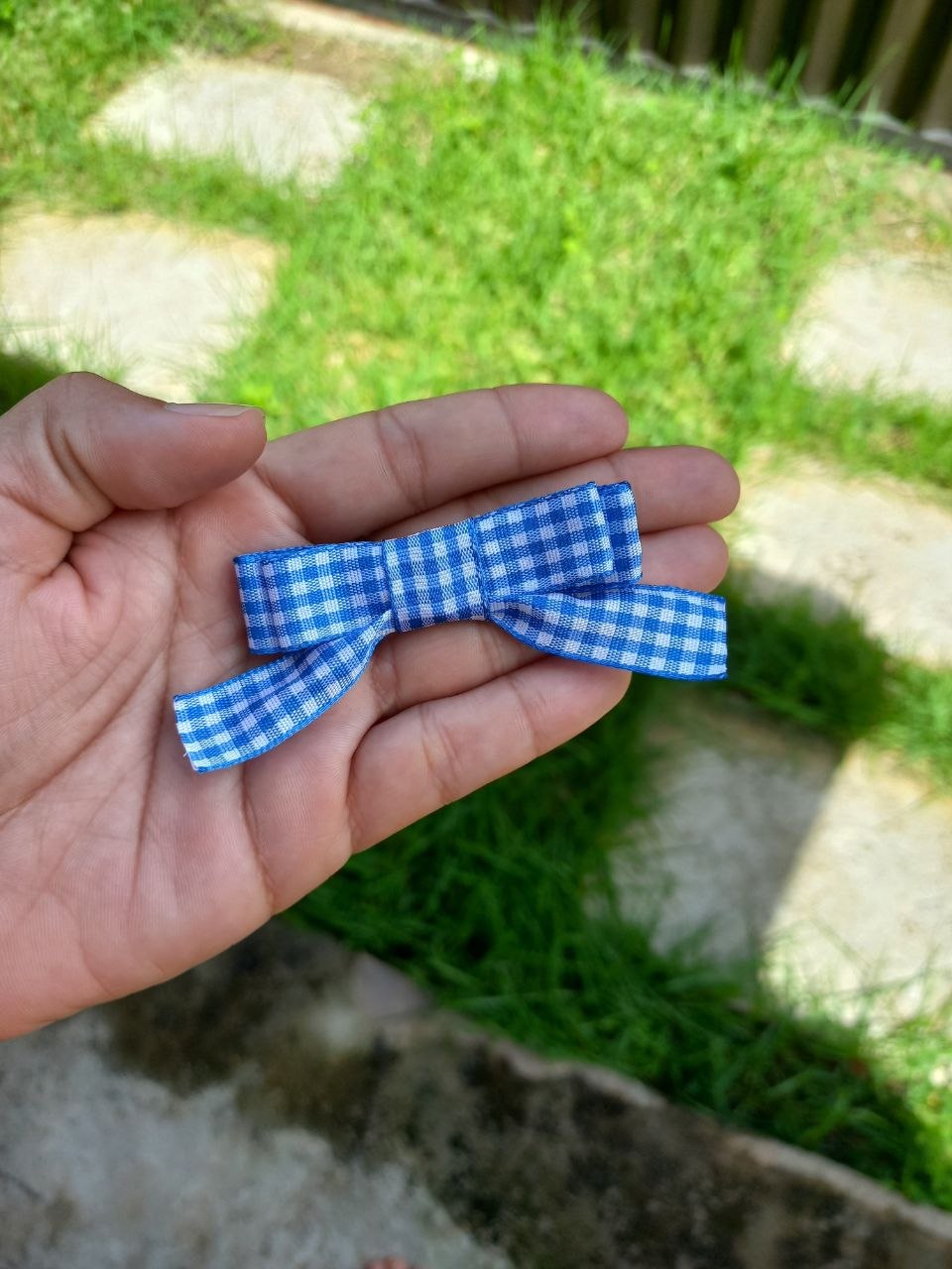 Scrunchie Junina 2 em 1 Azul bebê