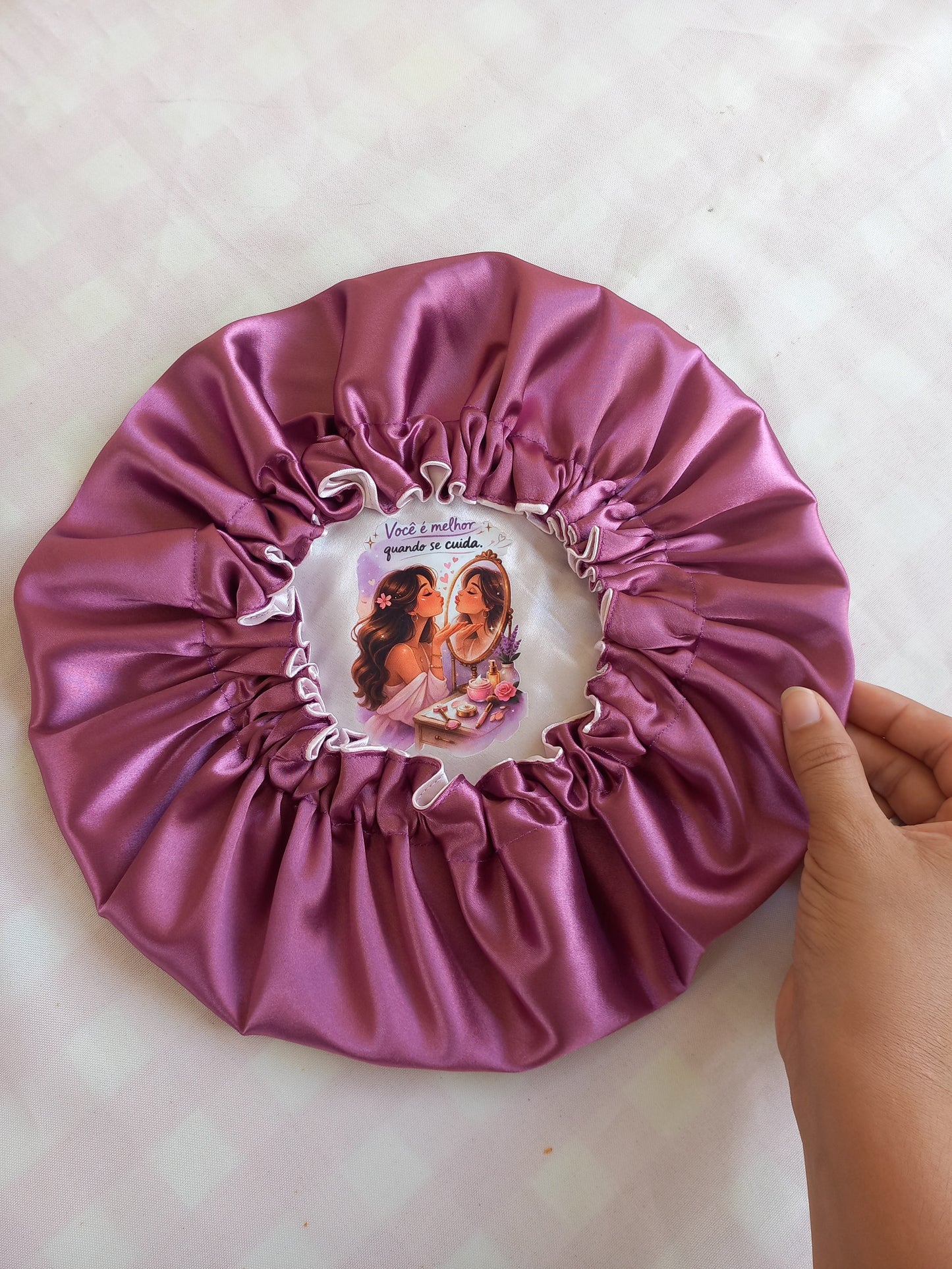 Touca Premium estampada Cuide-se