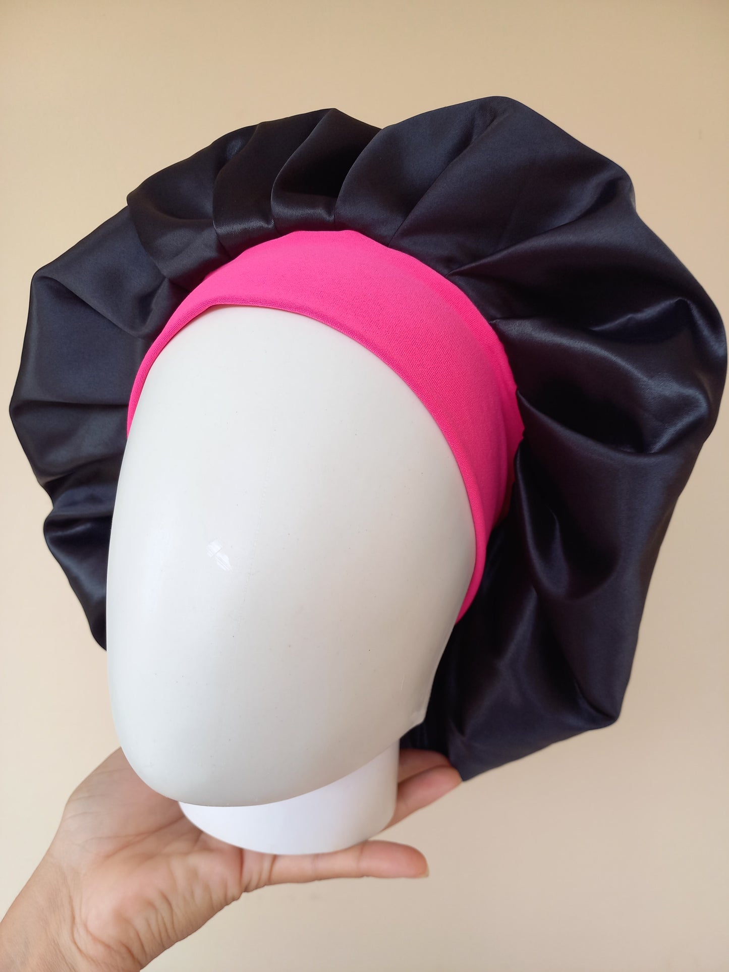 Touca Faixa Pink e Preto