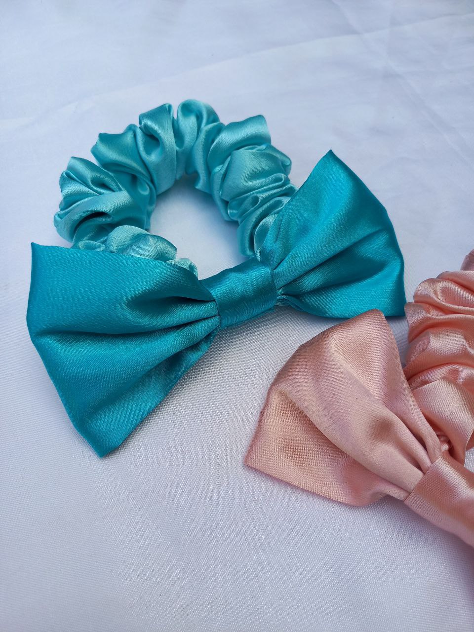Scrunchie Laço Rosé
