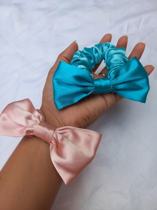 Scrunchie Laço Rosé