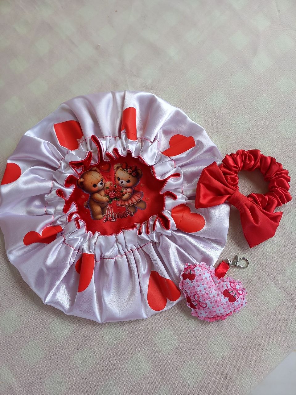 Kit Ursinhos Namorados com rosas