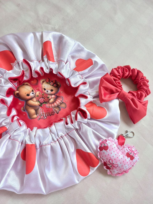 Kit Ursinhos Namorados com rosas