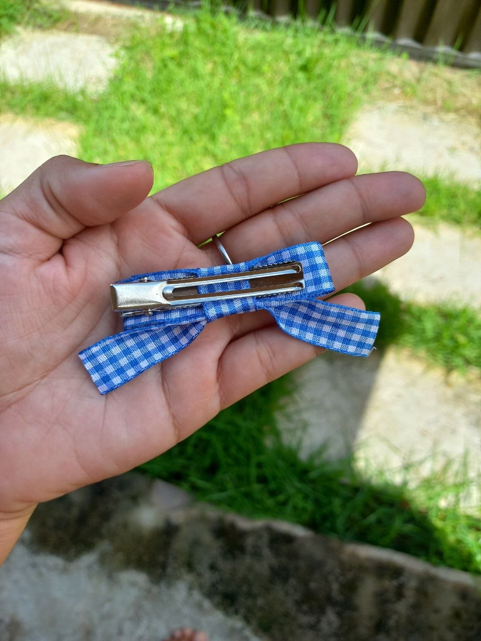 Scrunchie Junina 2 em 1 Azul bebê