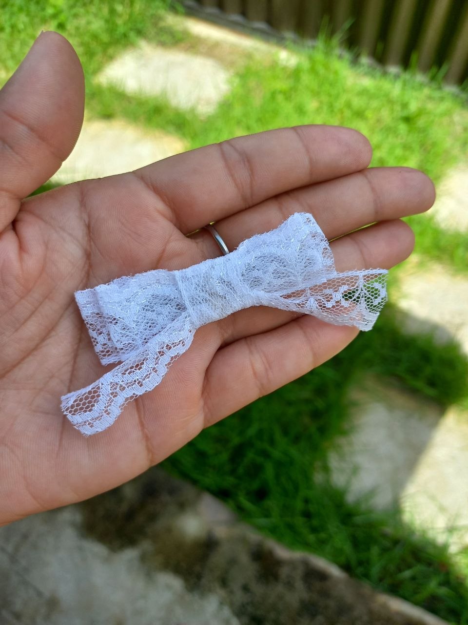 Scrunchie Junina 2 em 1 Branca