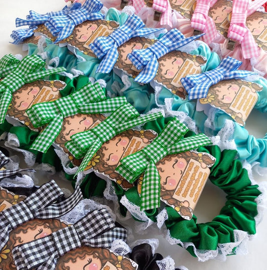 Scrunchie Junina 2 em 1 Verde bandeira