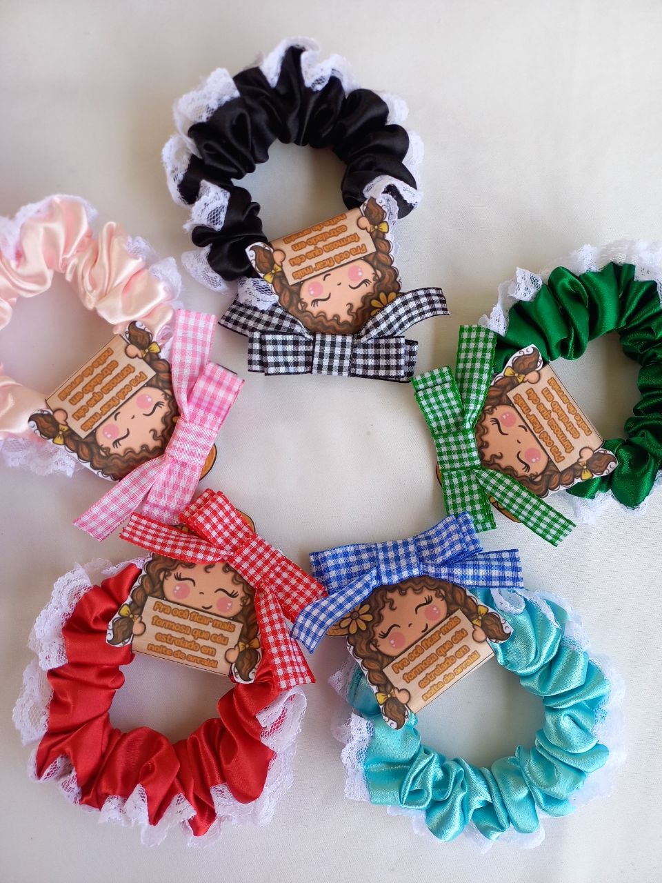 Scrunchie Junina 2 em 1 Verde bandeira