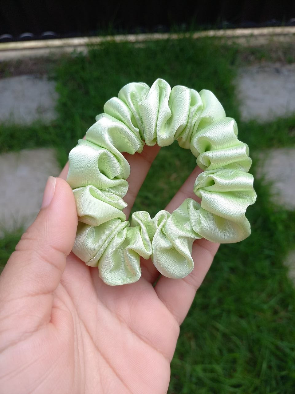 Scrunchie Fini Verde bebê